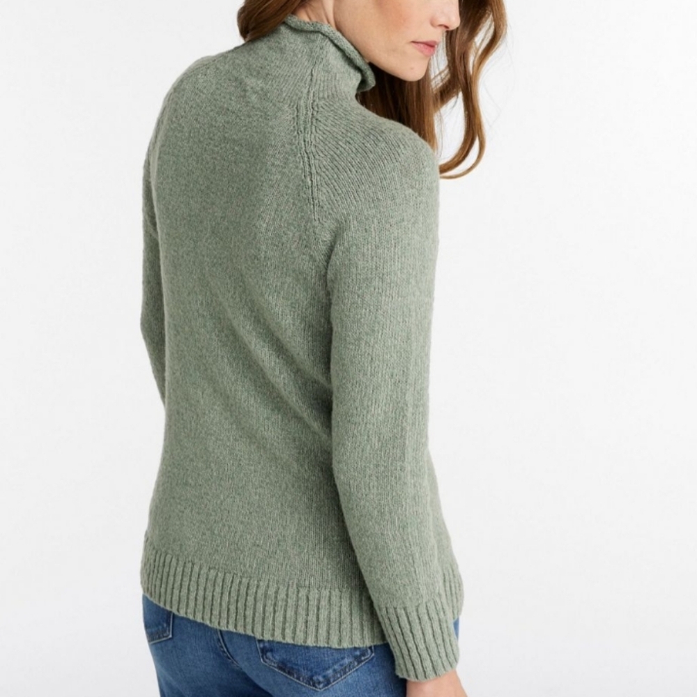 L.L. Bean Green Turtleneck Sweater - Picture 2 of 7